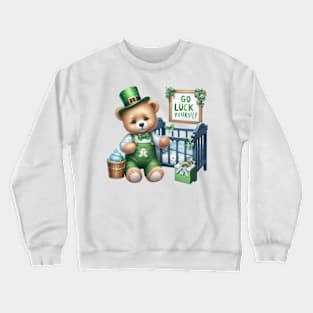 St Patricks Day Teddy Bear Crewneck Sweatshirt